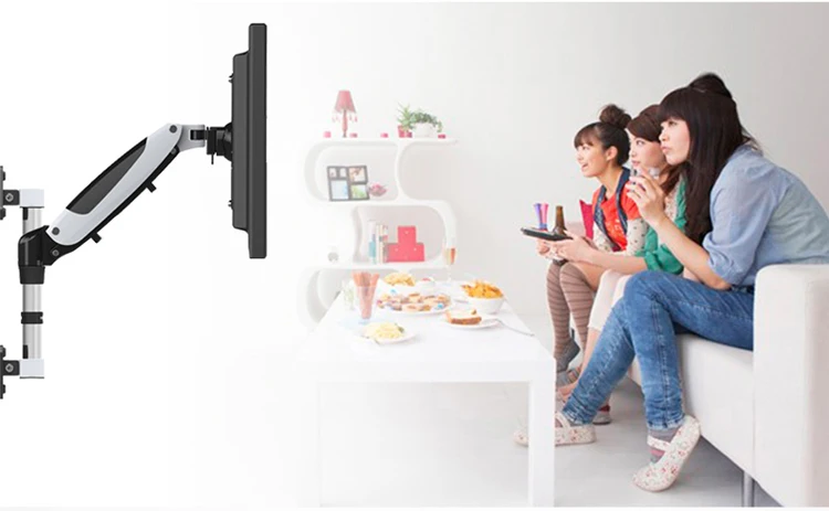 DL-FE111WA แก๊สสปริง 23 "-42" Heavy LED LCD TV Wall Mount Full Motion Monitor ผู้ถือโหลดแขน 5-16 กก.สูงสุด. วีซ่า 200*200มม