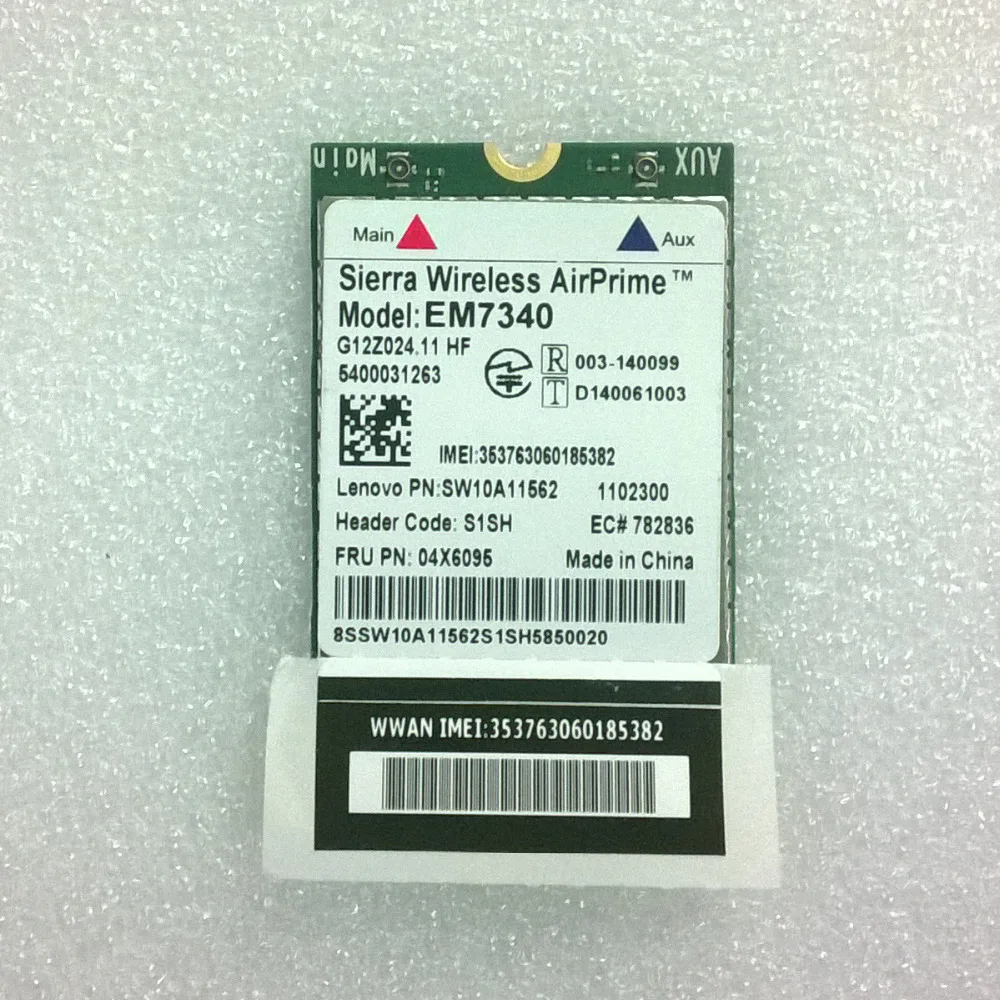 

New Sierra wireless AirPrime EM7340 4G LTE NGFF Module For Lenovo Thinkpad X260 Series, FRU 04X6095