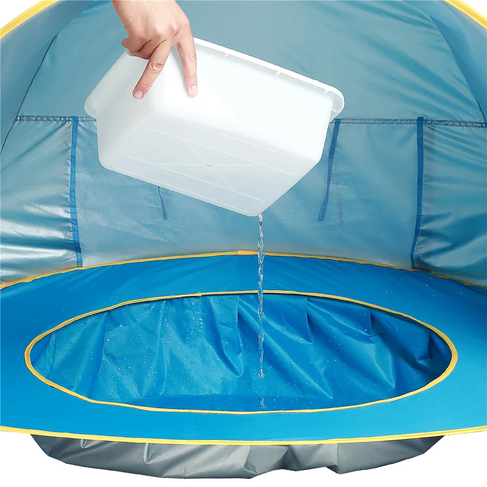 Bébé Tente De Plage Avec Piscine Portable Pliable Sunshelter Étanche Intérieur Extérieur Camping Parasol Tente De Plage Pour Enfants