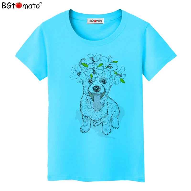 BGtomato New Style T shirt Lovely cute dog shirts women Cute design funny Shirts Hot sale short sleeve casual Tops