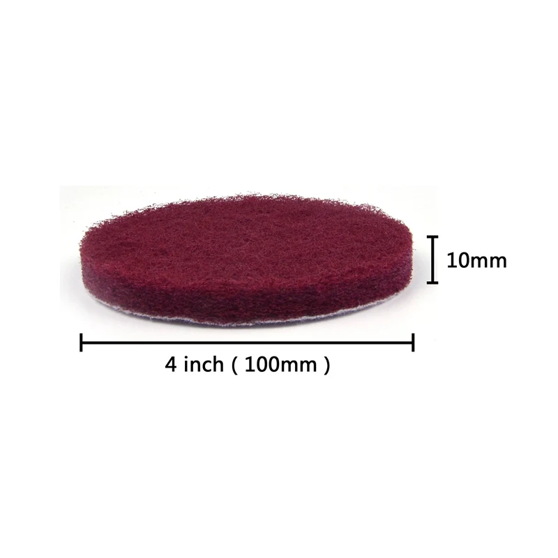 POLIWELL 6 CÁI 100mm Đa Năng Thông Tắc Đường Ống Lưng Công Nghiệp Cọ Rửa Miếng Lót Dày Vòng Nylon Vải để Vệ Sinh Dụng Cụ Mài
