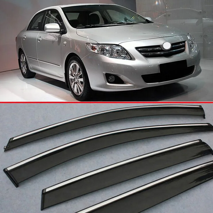 

For Toyota Corolla 2008-2013 Car Window Sun Rain Shade Visors Shield Shelter Protector Cover Sticker