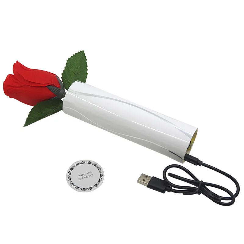 Rose And Vase Stage Magic Tricks Gimmick Rose Scarf Appearing Magia Magician Illusions Props Fun Split Roses Romantic Magic