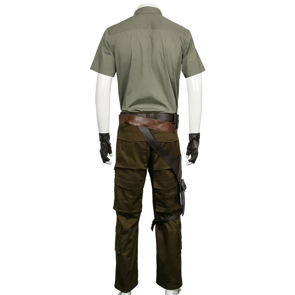 Welcome to the Jungle Spencer Cosplay Costume Jumanji  Halloween Roleplay Game Cosplay Adult Men Costume Army Uniform Full Set