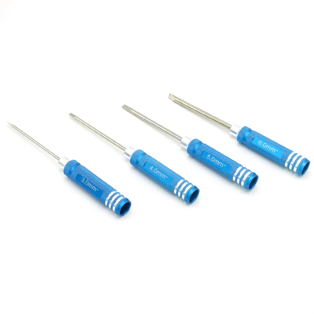 RC Tools 4 pcs hex screw driver set titanium plating hardened 3.0 4.0 5.0 6.0mm screwdriver For Rc helicopter Rc toys (1 set)