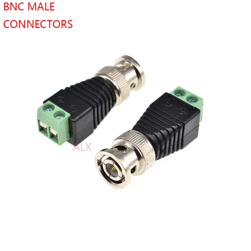 5PCS mini coax cat5 BNC cable to CCTV Coaxial Camera BNC Male Video Balun Connector adapter BNC PLUG