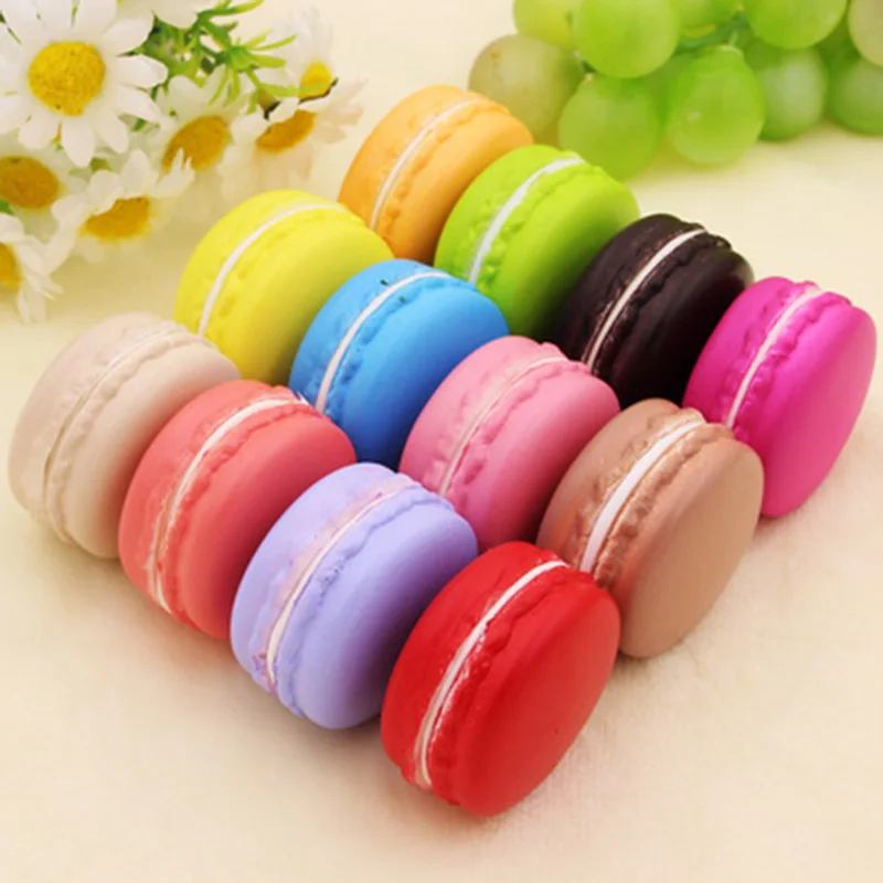 12Colors 4CM Simulation Cakes Soft Model Artificial Foods Fake For Shop Dining Tea Table Decoration PU Mini Macaron Kitchen