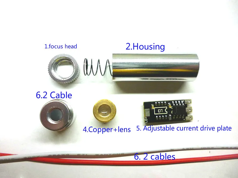 12*45mm Whole set of Focusable Housing Case with laser head lens driver LD 5.6mm TO-18