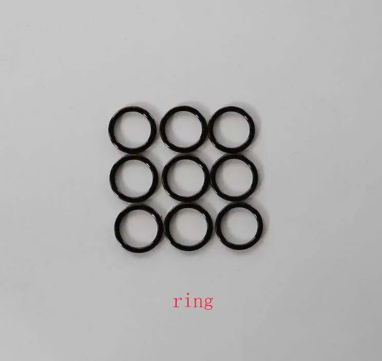 100 pcs / lot 6mm/8mm/10mm/12mm/15mm/18mm/20mm black metal ring slider hook bra accessory