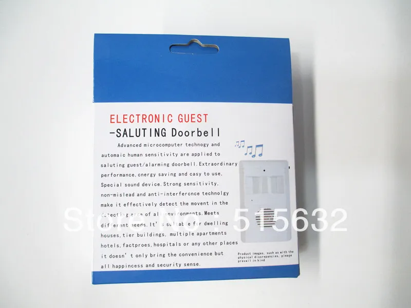 Wireless visitor Customer door chime 8 Tune melodies Entry Alert Alarm Doorbell wiht retail box