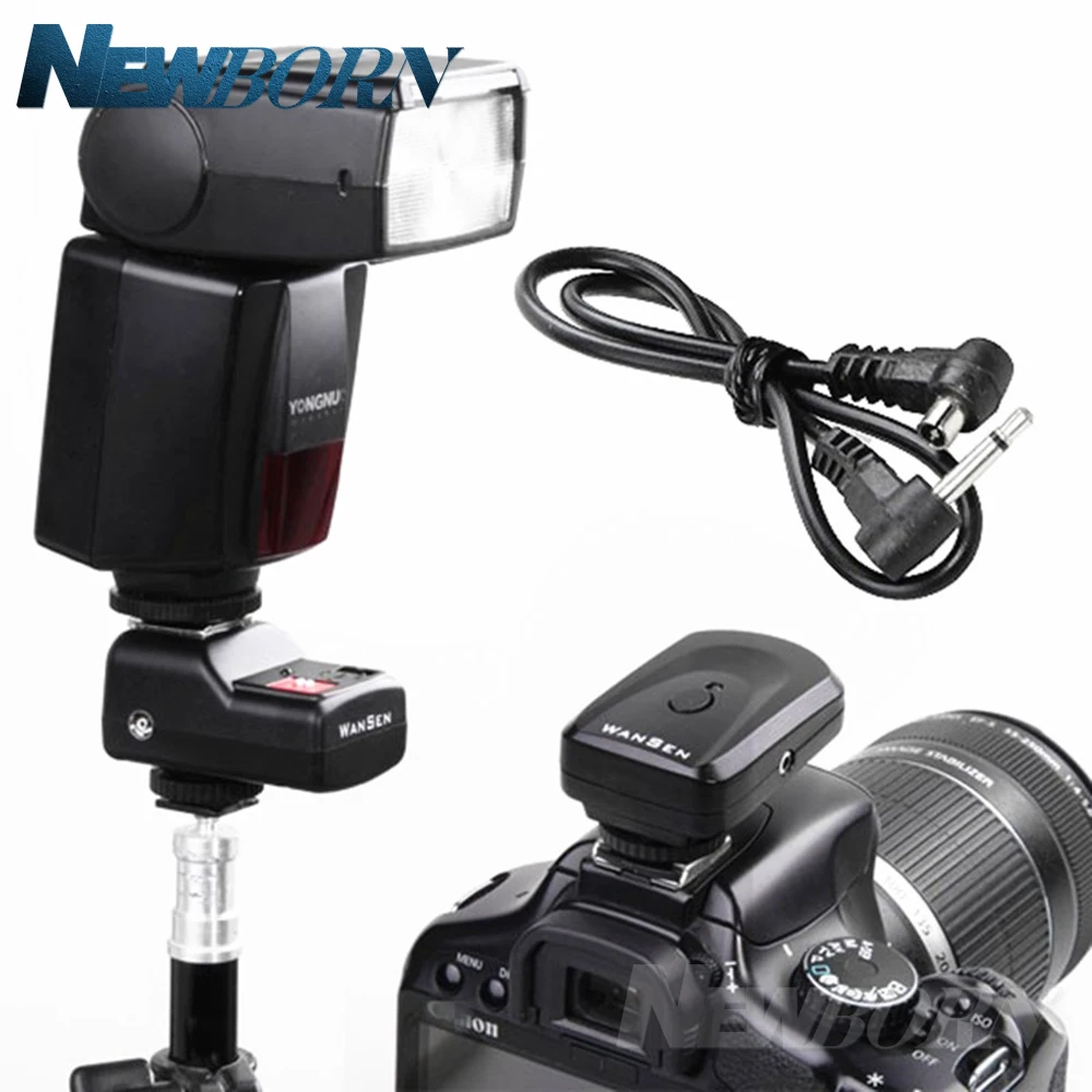 Flash Trigger 4 Channels Wireless Radio Flash Trigger Sync Speed 1/250s with receiver for Canon Nikon Pentax DSLR