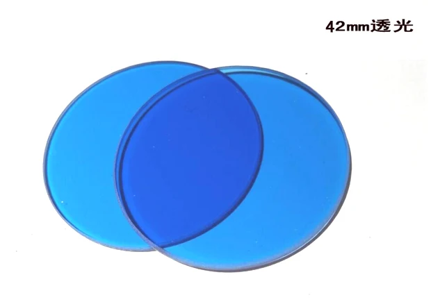 Absorbeur de verre de couleur diamètre de lentille 42mm, vert bleu, filtre de Microscope biologique, filtre optique composé pour l'école