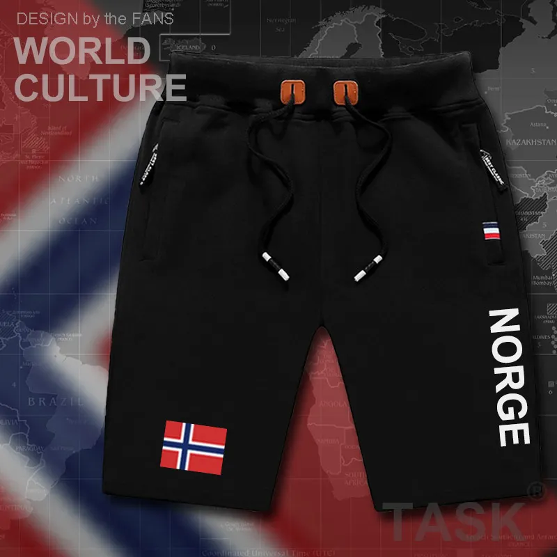 Norway Norge mens shorts beach new men's board shorts flag workout zipper pocket sweat bodybuilding casual Norwegian Nordmann