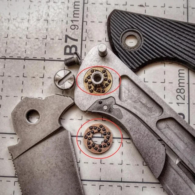 

Ceramic Caged Bearings - 1 Pair - with Ceramic Balls Make knives Parts & Accessories Folding knife IKBS Bearing