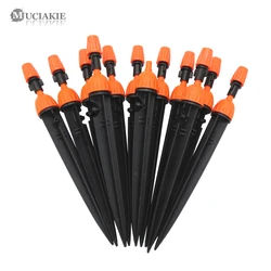 5PCS 8-Holes Garden Adjustable Sprinkers on Stake with Mist Nozzle Irrigation Sprinklers Multifunctional Spray Dripper Watering