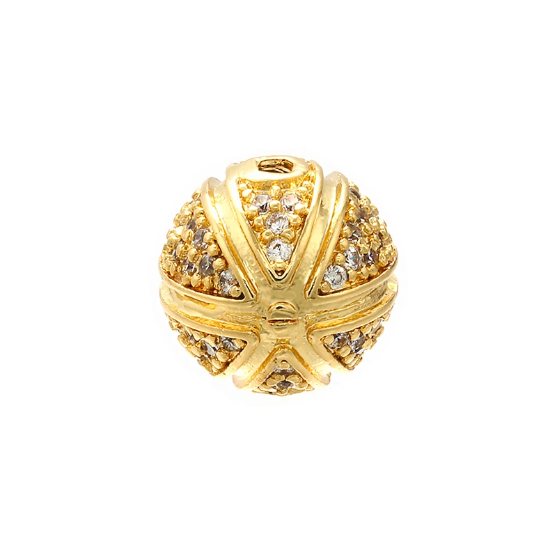 ZHUKOU 10x10mm Fashion Openwork Beads for Women Bracelet Necklace Earrings Jewelry Accessories model:VZ214