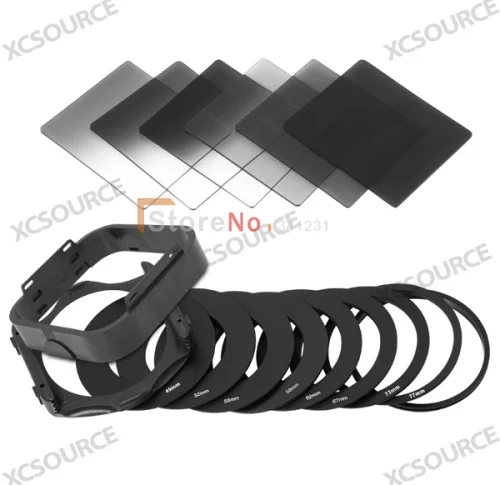 ND2 ND4 ND8 G.ND2 4 8 Filters + 9pcs Adapter Ring + Lens Hood & Filter holder for Cokin P