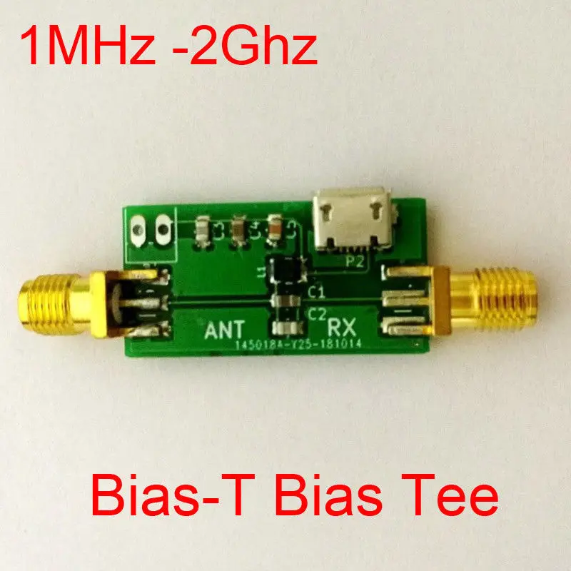 

Bias-T RF Biaser Bias Tee 1MHz -2Ghz DC blocker Coaxial feed Active Antenna Bias SDR GPS F Ham Radio AmplifieR