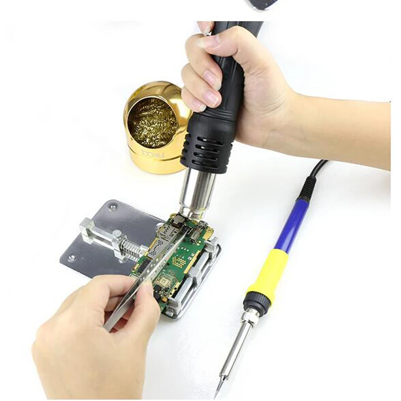 1pc BAKU BK-878L2 led digital Display SMD Brushless Hot Air Rework Station + Soldering Iron and Heat Gun for Cell Phone Repair