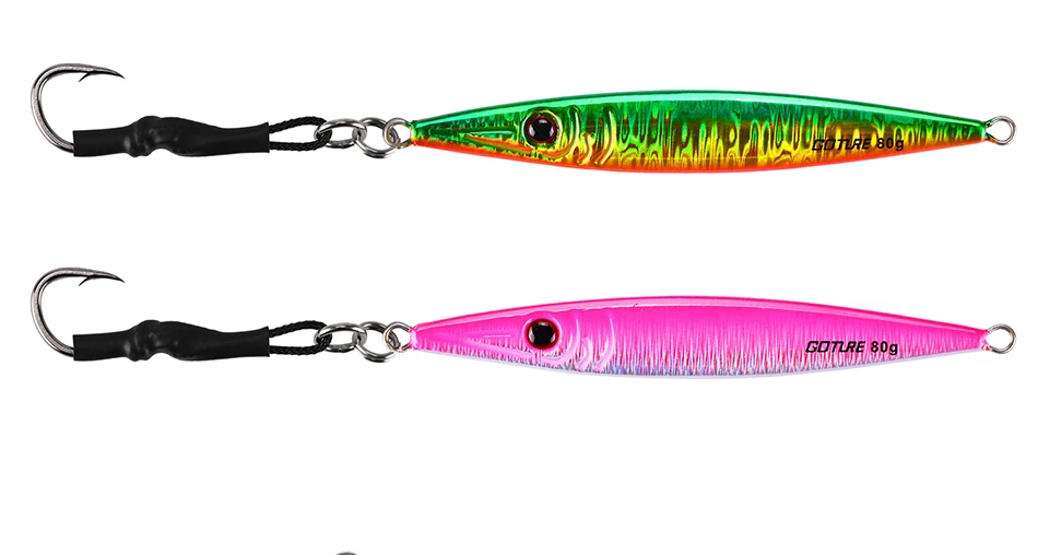 Goture Metalllöffel-Angelköder, 80 g, 100 g, 150 g, vertikale Blei-Jig-Jigging-Köder, Angel-Wobbler für Seebarsch, Big Game Sinking-Köder – Detail 7