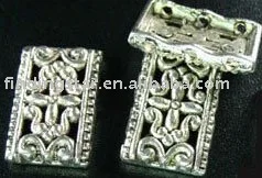 

150Pcs Tibetan silver 3 hole ornate cover spacers A381