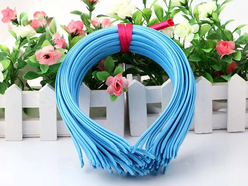 5Pcs/lot 20 Colors Handmade Satin Covered Resin Hairbands For Women Girls Solid Hair Band DIY Headband Children Kids Head Hoop