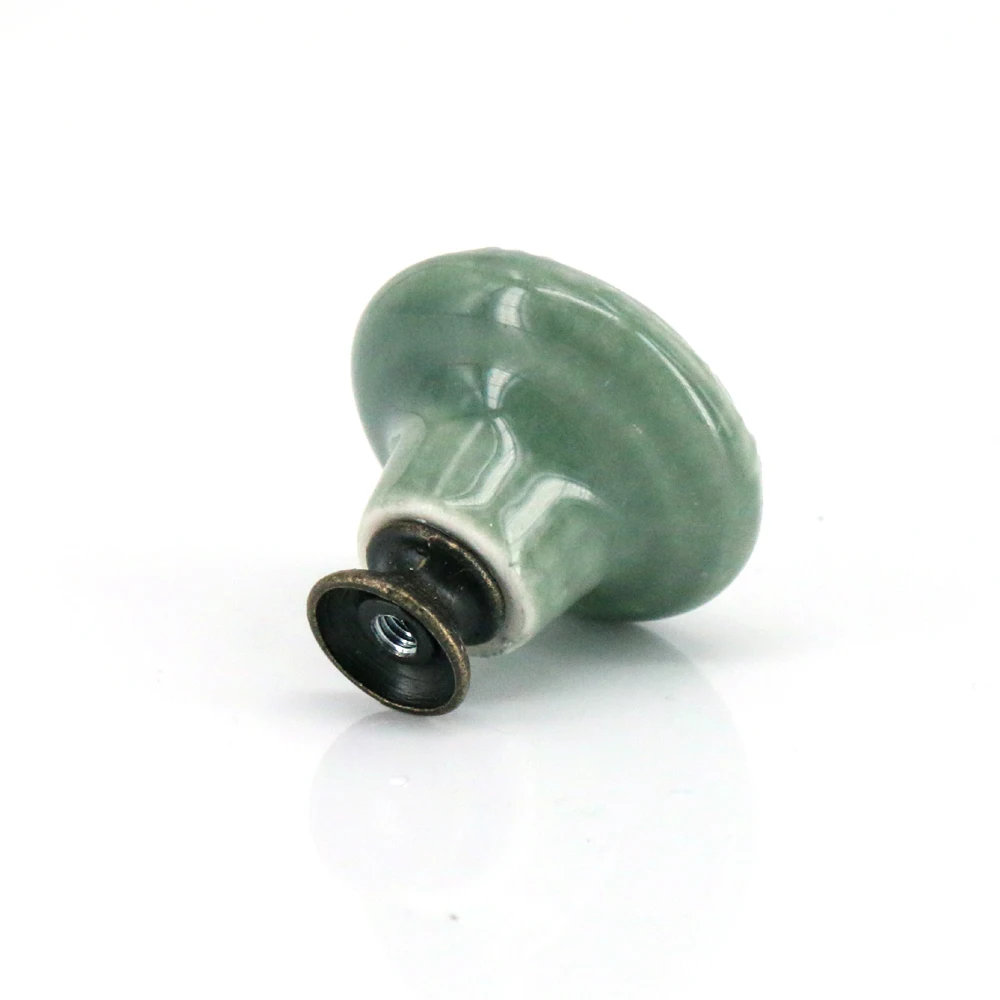 Vintage Ceramic Drawer Knob Cabinet Handle Cupboard Door Pull  Blossom Relief Handle Retro Round Knobs