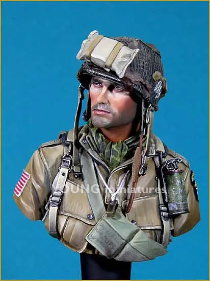 1/10 101st  Airborne Division Normandy 1944 Resin Figure Bust GK Military theme of World War II WWII Uncoated No colour