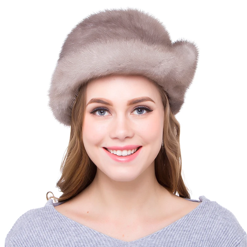 

JKP NEW Winter Women Whole Mink Fur Hat 2020 New Fashion cap High Quality Women Hats DHY18-07