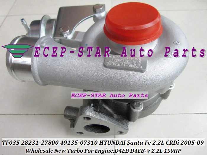 Free Ship TF035 28231-27800 49135-07312 49135-07300 49135-07302 Turbo Turbocharger For HYUNDAI Santa Fe 2.2L CRDi D4EB D4EB-V