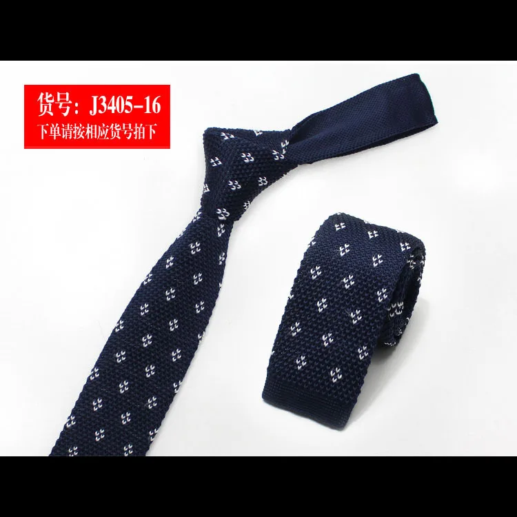Men Knitted Knit Leisure Striped Ties Fashion Skinny Narrow Slim dot Neck Ties For Men Skinny Woven Designer Cravat for man