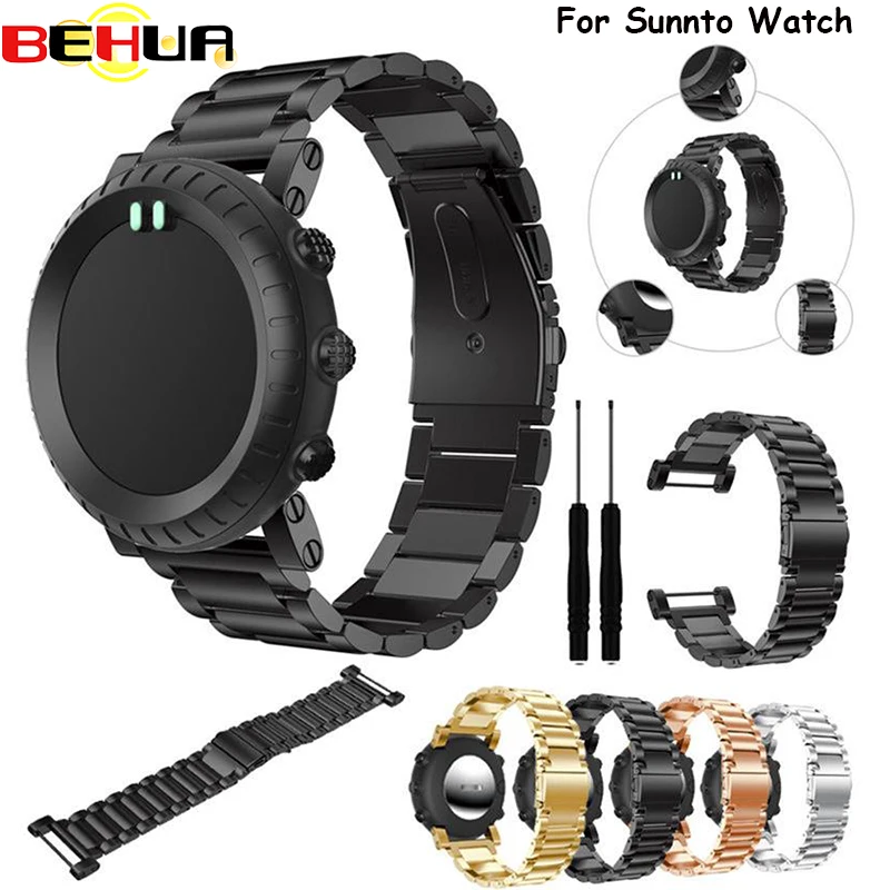 25mm Stainless Steel Wristband Bracelet Replacement Quick Release Watchband Strap + Connector Tool For Suunto Core Series