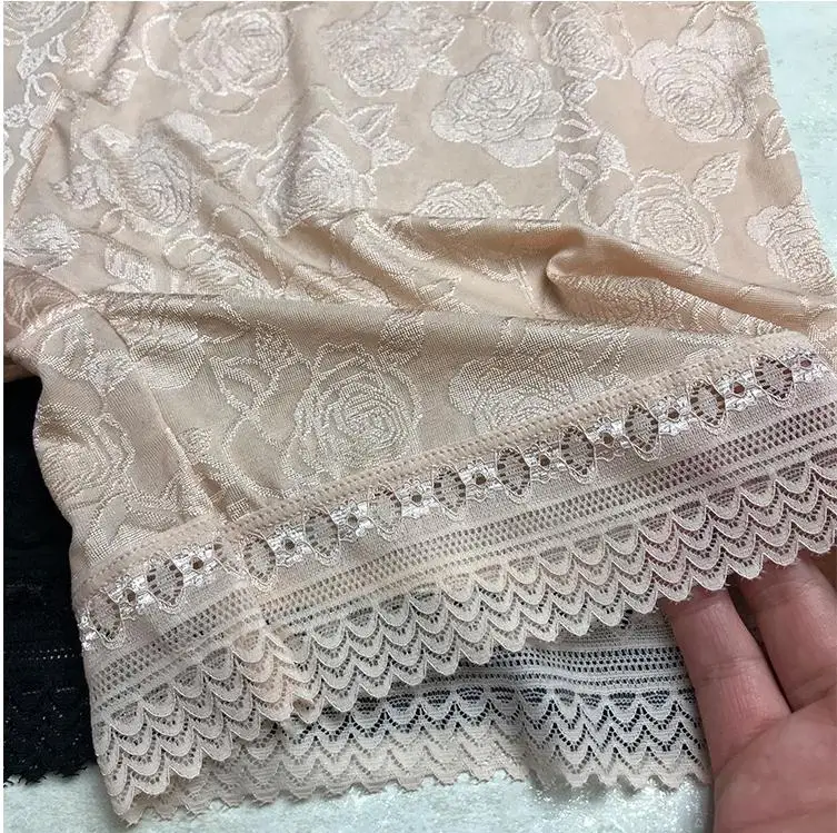 MAX 120KG Plus size High elastic jacquard weave lace pants,anti chafing legs big pants Safety Short Pants women 4547 6xl,5xl