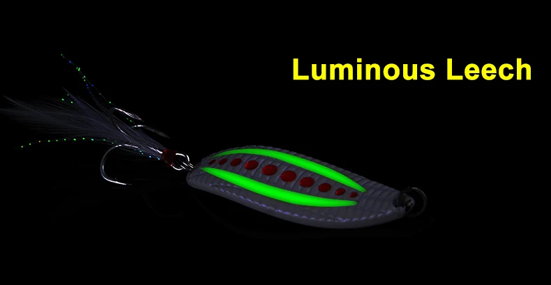 FJORD Metal VIB Spinners Spoon 5g/7g/10g/15g/20g Luminous Leech Fidget Angling Hard Baits Night Fishing Tackle Fishing Lure