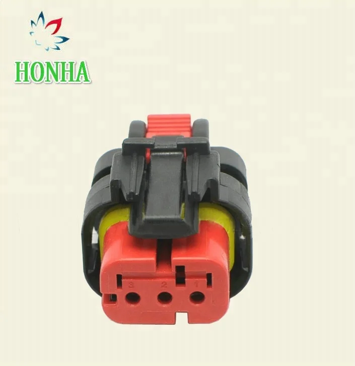 

Free shipping 2/5/10pcs 3pin tyco automotive wiring harness plug electric female connectors with terminals 776523-1