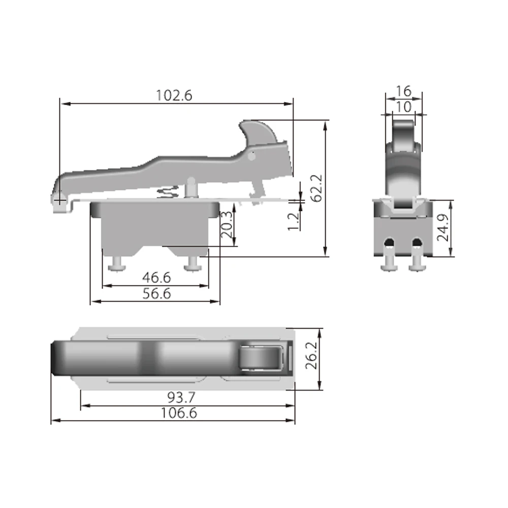 KEDU HY44BC 125/250V 25/20A interruttore a grilletto per utensili elettrici interruttori a pulsante per trapano a mano per smerigliatrice blocco meccanico blocco On