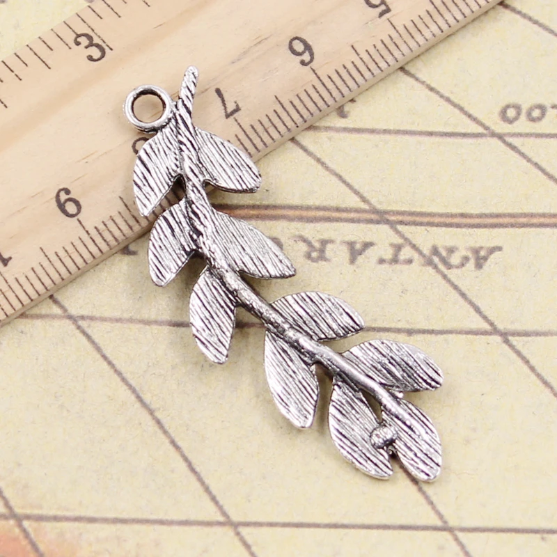 10pcs Charms Olive Branch Wreath 52x23mm Tibetan Silver Color Pendants Antique Jewelry Making DIY Handmade Craft