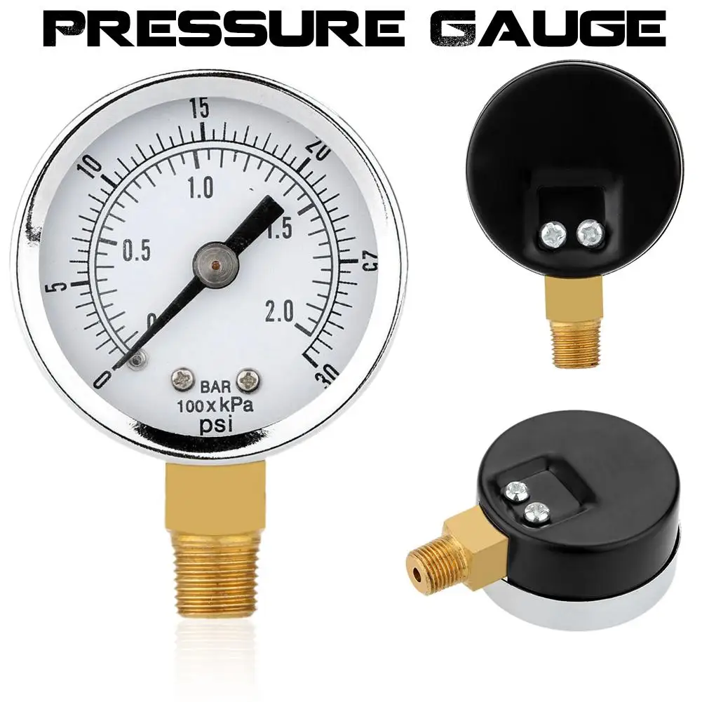 ANENG  Pipe pressure gauge 0-30psi 0-2bar 40MM Diameters Pressure Gauge Plumber instrument