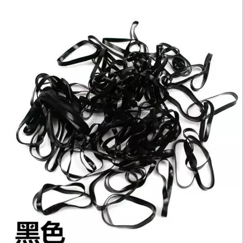 2000 Pieces/Pack Black Color 25mm Rubber Bands Stationery School Office Holders DIY Kid Hair Decorationes