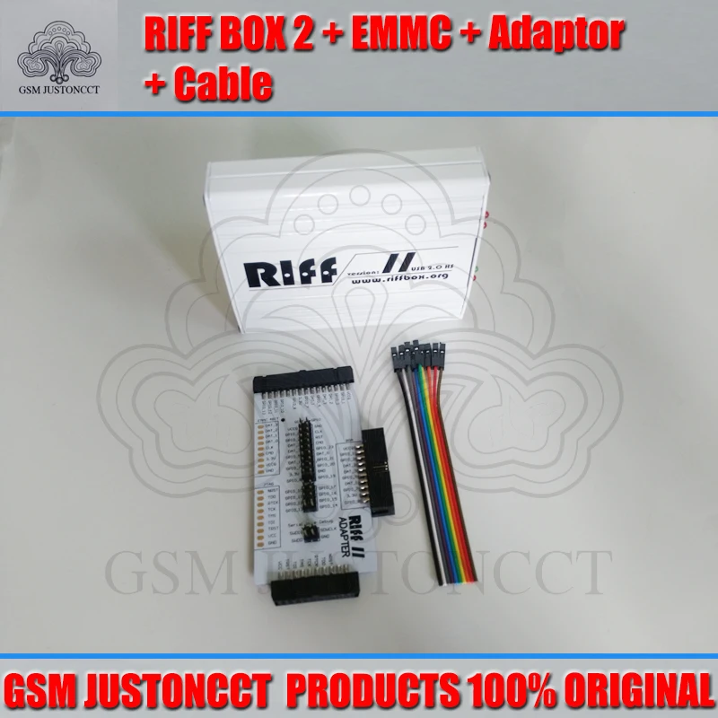 RIFF BOX v2 + EMMC Adaptor and Cable, 100% Original, Fit for HTC,SAMSUNG,Huawei, New