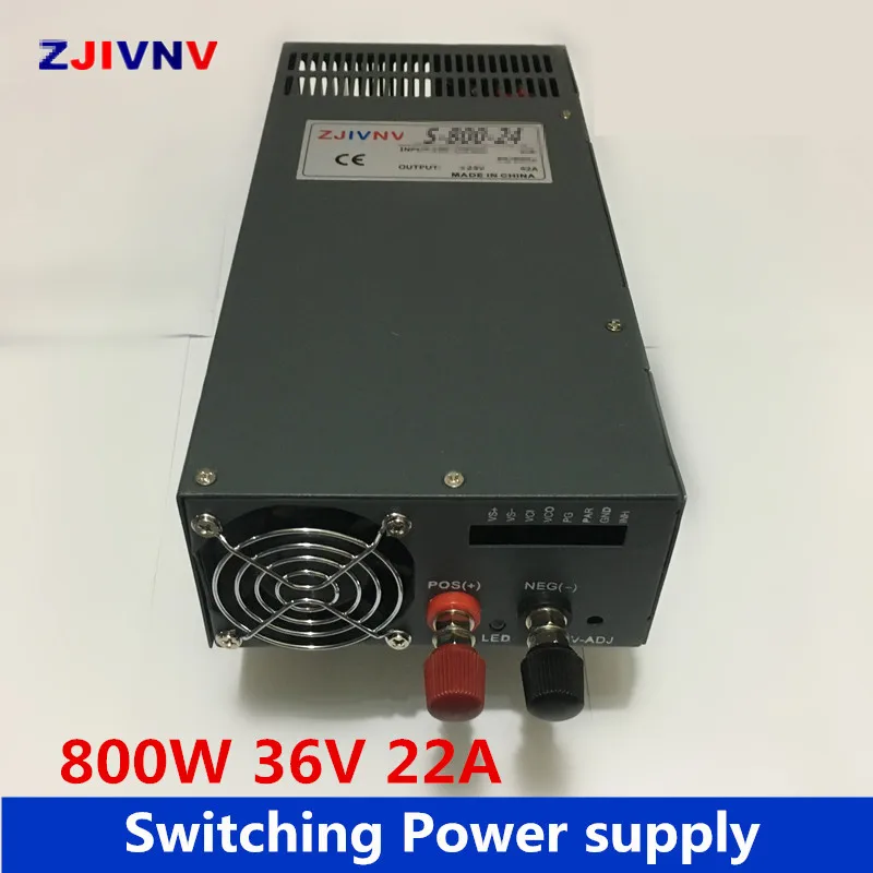 

industrial and led used 36v 22a 800W switching power supply AC DC power supply 36v unit input 110vAC or 220vAC dc power