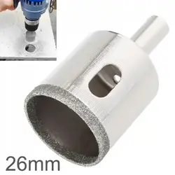1pc 26mm Diamond Coated Core Hole Saw Drill Bit Kit Tools Glass Drill Hole Opener for Tiles Glass Ceramic
