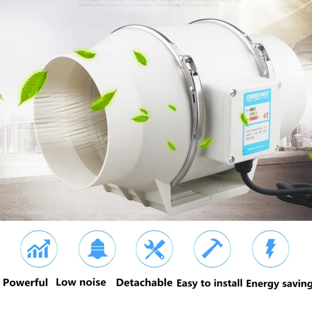 Ventilation System Set With Separate Fan, High Air Volume Ventilation, Suitable For Indoor Greenhouse Tent Planting