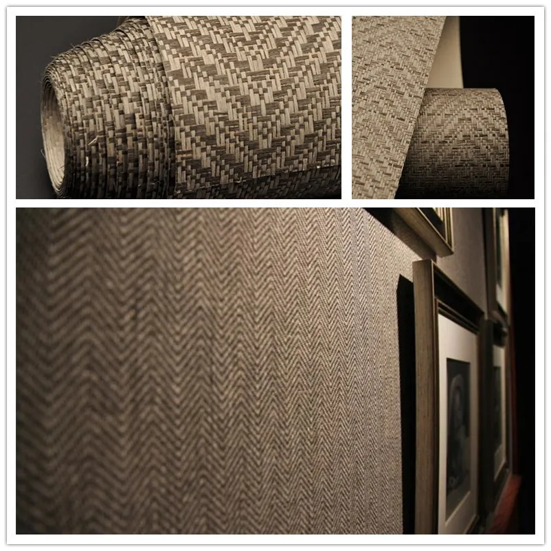 Papel de Parede Clássico Weavetexture Decoração Luxuosa Casa e Hotel Opção 20 Cores