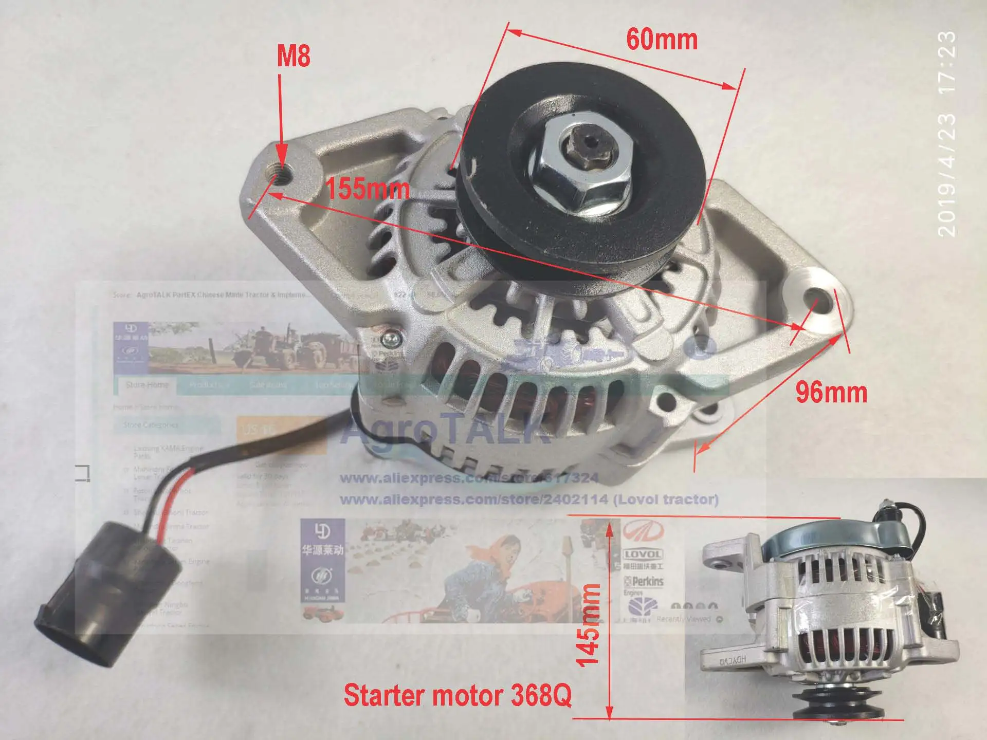 Imagem -02 - Alternador para 368q 14 v 70a para Alto Número da Peça: 3140060b11