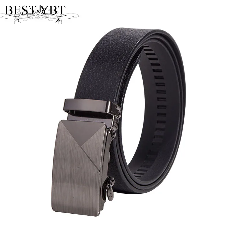 Best YBT simple Men belt Alloy Automatic buckle belt Business affairs casual Men fine high quality Imitation leather belt