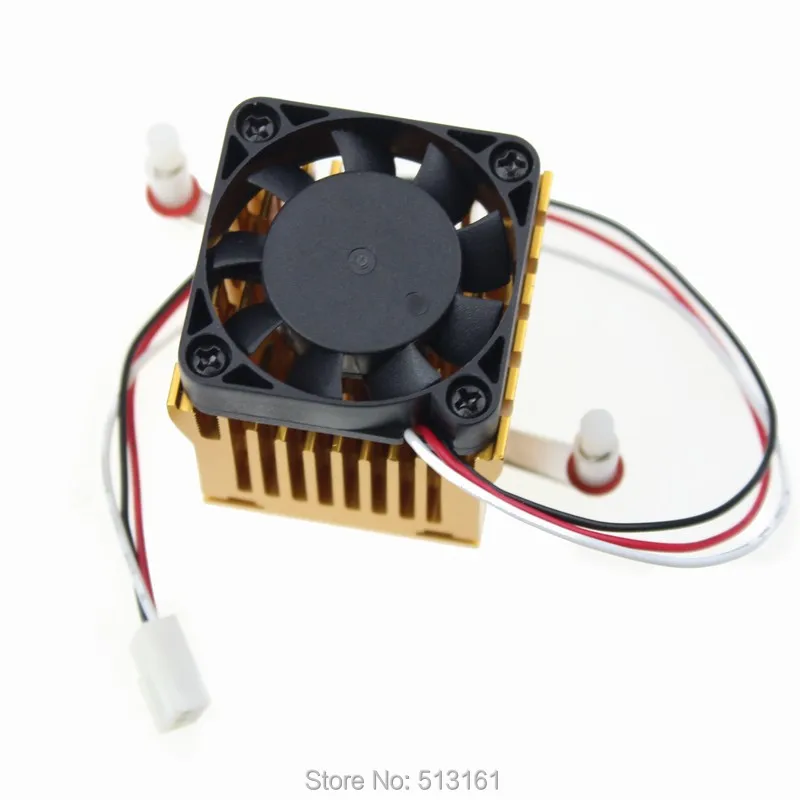2 Quạt Làm Mát Quạt Tản Nhiệt Dàn Lạnh Bằng Nhôm Tản Nhiệt DIY Chip Cầu Bắc Vàng