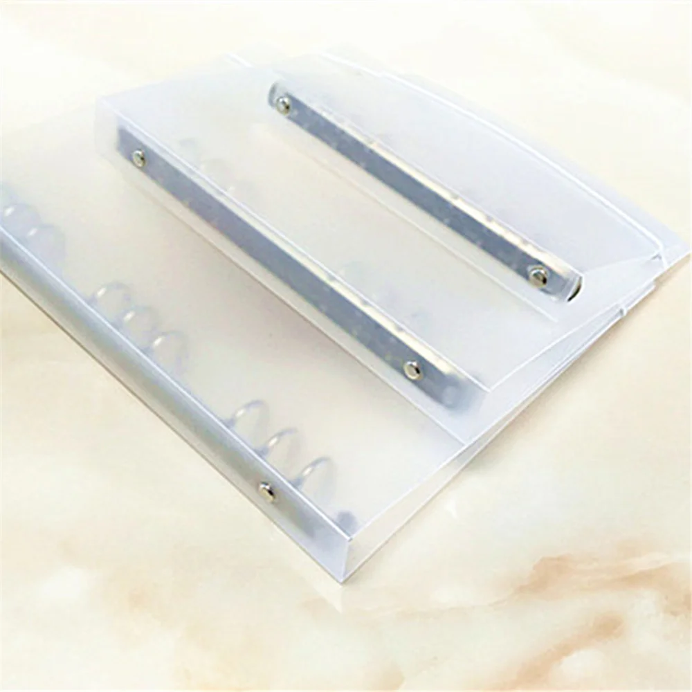 A5/A6/B5 Transparent Loose Leaf Ring Binder Weekly Planner Diary Notebook Cover