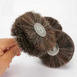 Abrasive Horse Tail Hair Wheel Brush Woodwork Durable Polish Bench Grinder For Metal Stone Wood