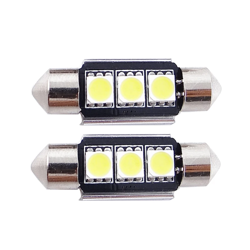 For Saab 9-3 II 9-3 III 9-3 Combi II 9-3X 9-5 SCOE 2 x 3SMD 5050LED Licence Plate Light Bulb Car Styling